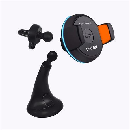 GadJet Fast Wireless Charging Vent + Dashboard Phone Holder 