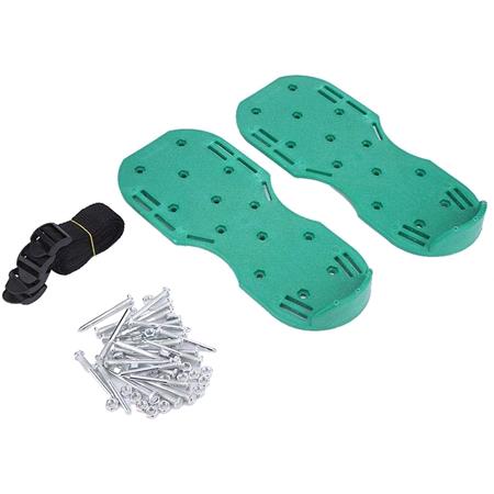 Lawn Aerator Shoes with Plastic Buckle Strap   45mm Spikes