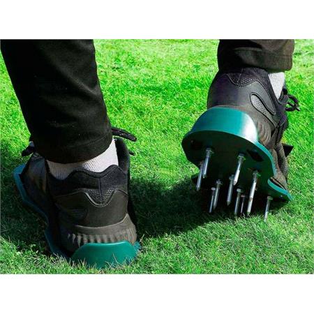 Lawn Aerator Shoes with Plastic Buckle Strap   45mm Spikes