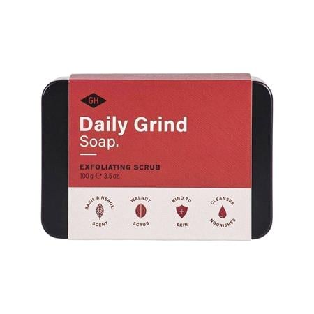 Gentleman's Hardware Daily Grind Soap   Exfoliating Walnut Scrub   100g Bar