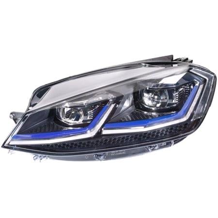 Left Headlamp (LED, E / GTE Models, With Curve Light, Without LED Module, Supplied With Motor, Original Equipment) for Volkswagen GOLF VII 2017 on