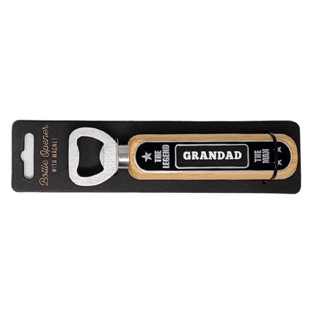 Grandad Bottle Opener With Cap Catcher Magnet