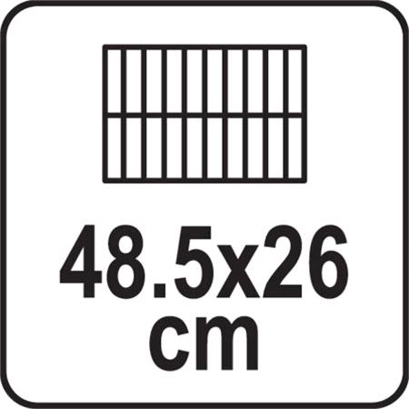 CHARCOAL GRILL WITH SHELF 48,5X26CM
