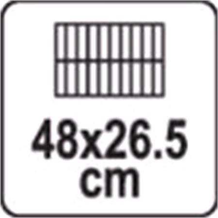 CHARCOAL GRILL WITH SHELF 48X26,5CM