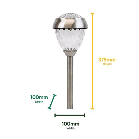 Crown Solar Stake Lights   Pack of 6