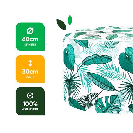 Outdoor Botanical Pouf Ottoman 