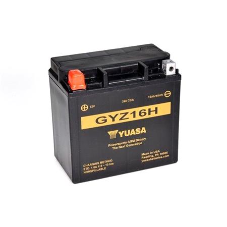 Yuasa Motorcycle Battery   GYZ16H 12V High Performance MF VRLA Battery