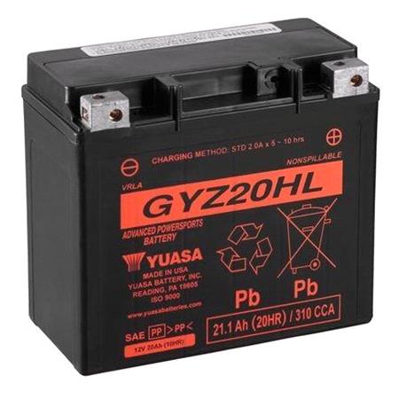 Yuasa Motorcycle Battery   GYZ20HL 12V High Performance MF VRLA Battery