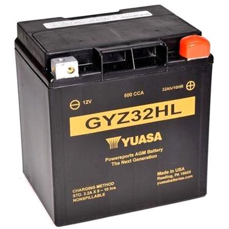 Yuasa Motorcycle Battery   GYZ32HL High Performance MF VRLA 12V Battery, Wet Charged, Contains 1 Battery, Acid Filled and Charged
