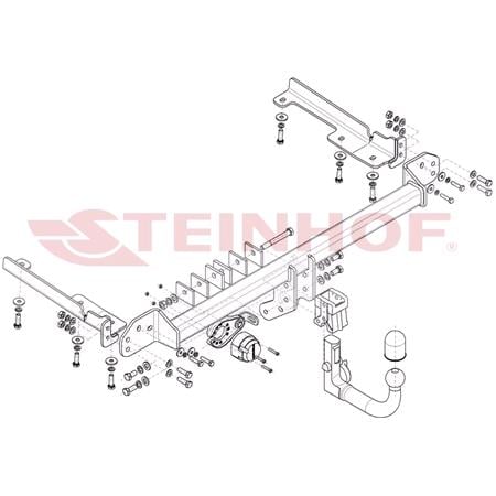 Steinhof Automatic Detachable Towbar (vertical system) for Honda CR V Mk IV, 2012 Onwards