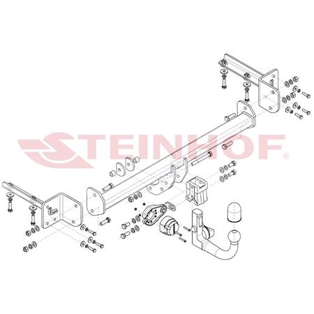Steinhof Automatic Detachable Towbar (vertical system) for Honda CR V V, 2018 Onwards