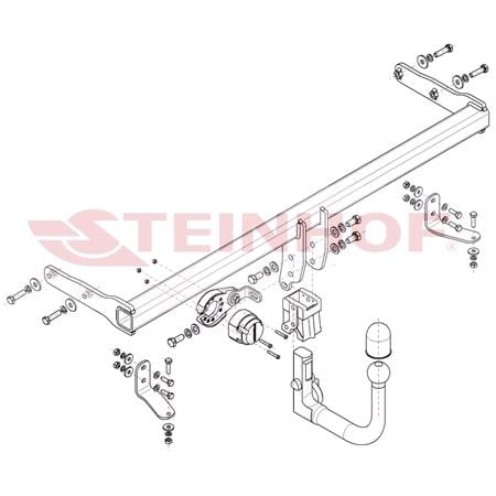 Steinhof Automatic Detachable Towbar (vertical system) for Hyundai i30 Hatchback,  2020 Onwards, Facelift model only, will not fit Fastback model