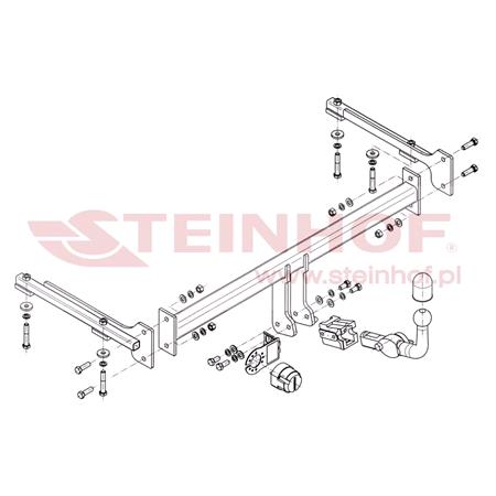 Steinhof Automatic Detachable Towbar (horizontal system) for Honda CIVIC VIII,  2005 2012