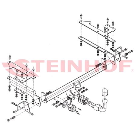 Steinhof Automatic Detachable Towbar (horizontal system) for Honda CIVIC VII Hatchback, 2000 2006