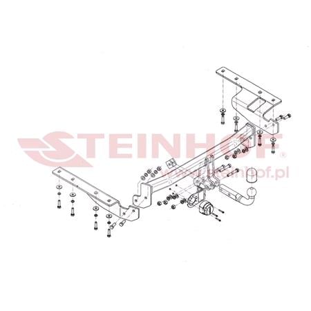 Steinhof Towbar (fixed with 2 bolts) for Honda CR V Mk III,  2006 2012