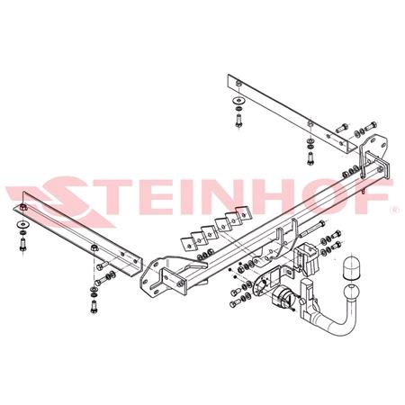Steinhof Automatic Detachable Towbar (vertical system) for Honda CIVIC IX Tourer, 2014 Onwards