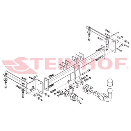 Steinhof Automatic Detachable Towbar (horizontal system) for Honda CIVIC IX 2012 to 2016 (excl. Hybrid)