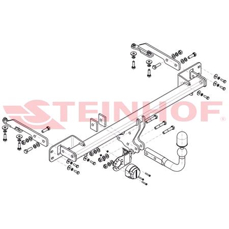 Steinhof Towbar (fixed with 2 bolts) for Honda HR V, 2014 Onwards