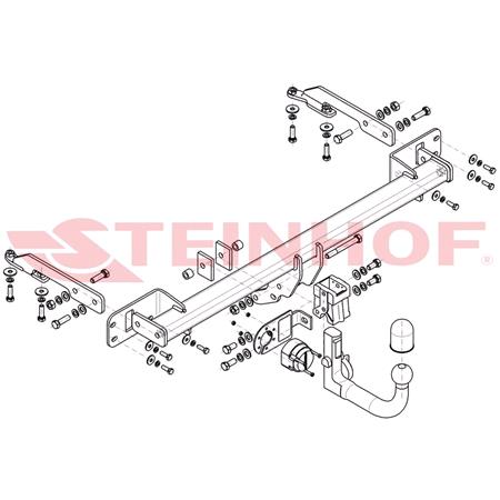 Steinhof Automatic Detachable Towbar (vertical system) for Honda HR V, 2014 Onwards