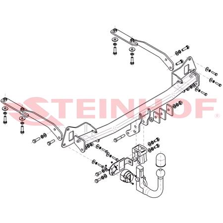 Steinhof Automatic Detachable Towbar (vertical system) for Honda JAZZ IV, 2014 Onwards
