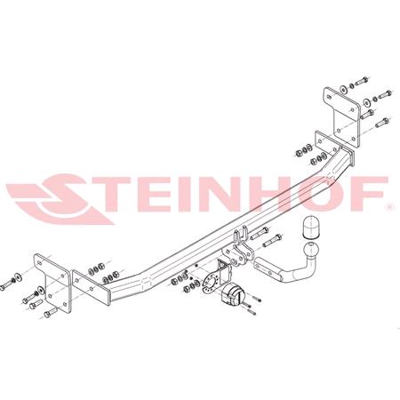 Steinhof Towbar (fixed with 2 bolts) for Hyundai ELANTRA Saloon, 2010 2015