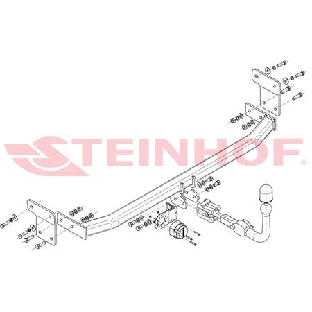 Steinhof Automatic Detachable Towbar (horizontal system) for Hyundai ELANTRA Saloon, 2010 2015