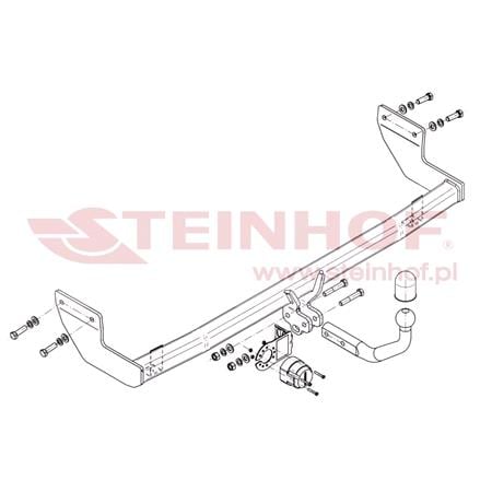 Steinhof Towbar (fixed with 2 bolts) for Hyundai ix20, 2010 Onwards