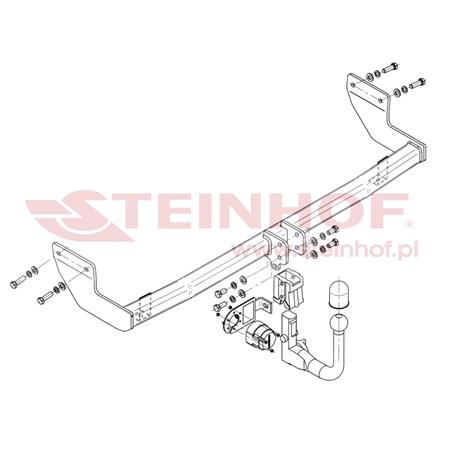 Steinhof Automatic Detachable Towbar (vertical system) for Hyundai ix20, 2010 Onwards