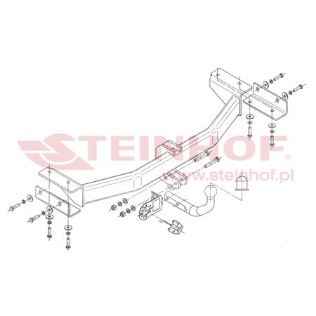 Steinhof Towbar (fixed with 2 bolts) for Hyundai ix35, 2010 2015