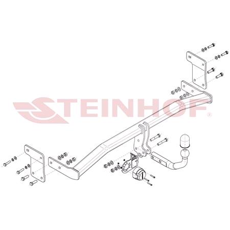 Steinhof Towbar (fixed with 2 bolts) for Hyundai i30 Hatchback, 2017 Onwards