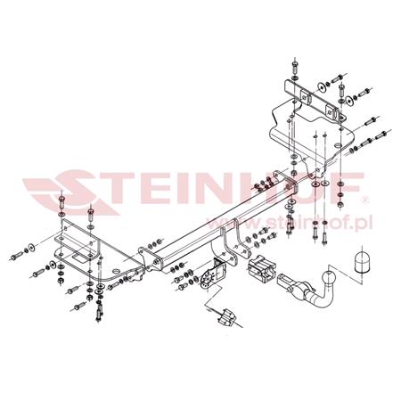 Steinhof Automatic Detachable Towbar (horizontal system) for Hyundai TUCSON,  2004 to 2015