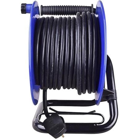 Masterplug 4 Socket 25m 13A 2.5mm Heavy Duty Open Reel   Blue