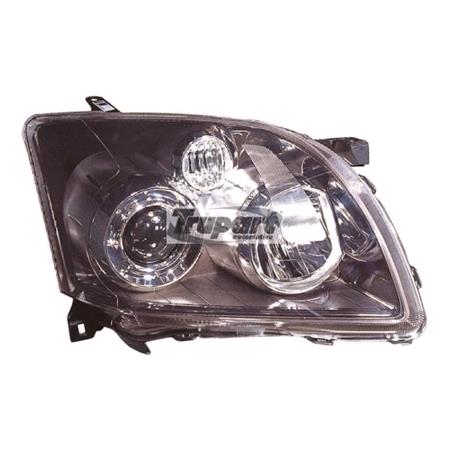 Right Headlamp (Halogen, Black Bezel) for Toyota AVENSIS Estate 2006 2008