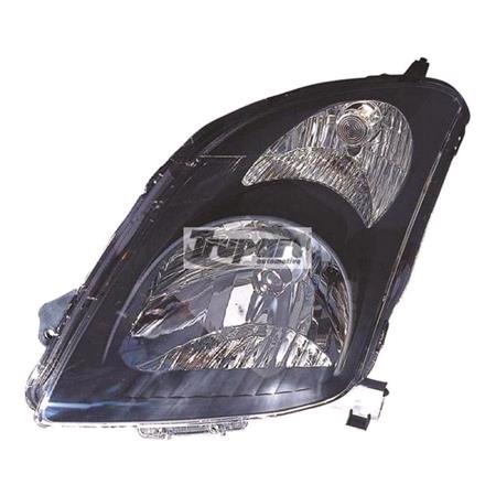 Left Headlamp (Chrome Bezel, With Load Level Adjustment) for Suzuki SWIFT III 2005 on