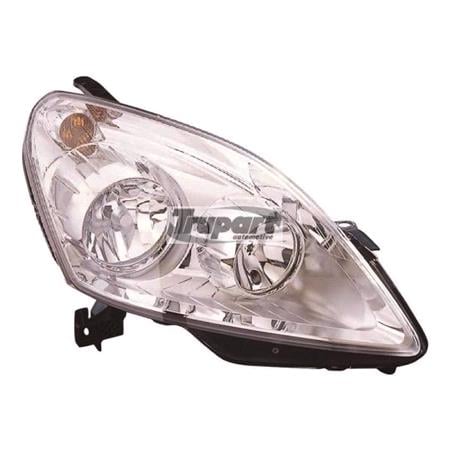 Right Headlamp (Halogen, Takes H1 / H7 Bulbs, Supplied With Motor) for Opel ZAFIRA 2008 on