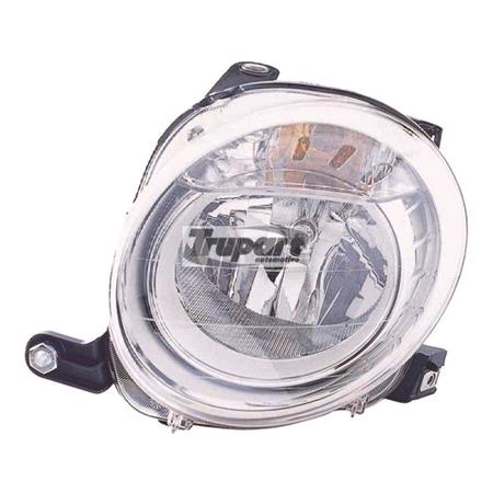 Left Headlamp (Low Beam, Halogen, Takes H7 Bulb, Supplied With Motor) for Fiat 500 C 2008 on