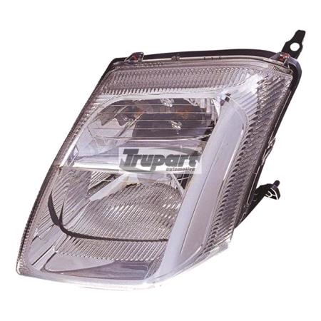 Left Headlamp (Halogen, Takes H4 Bulb, Supplied With Motor) for Citroen C2 2003 on