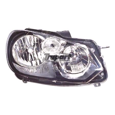 Right Headlamp (Halogen, Takes H7 / H15 Bulbs, Supplied With Motor) for Volkswagen GOLF VI  2008 2012