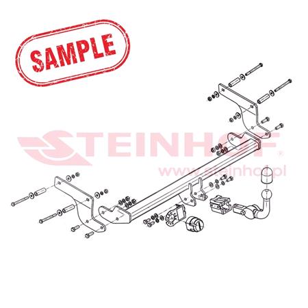 Steinhof Automatic Detachable Towbar (horizontal system) for Citroen BERLINGO, 2018 Onwards (XL Body, Length = 4753 mm)