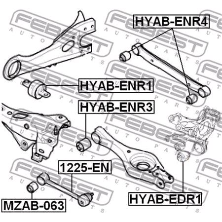 FEBEST Rear Left/Right Wishbone Bushing