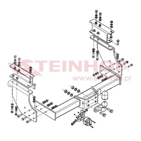 Steinhof Forged Towbar (fixed with 2 bolts) for Iveco DAILY IV Bus, 2006 2013