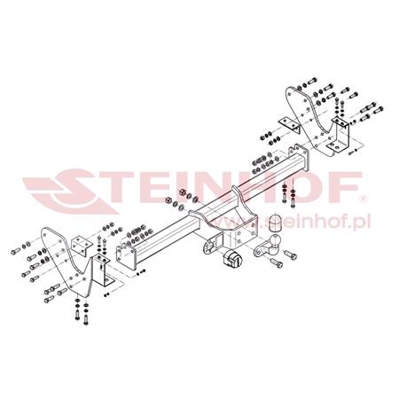 Steinhof Forged Towbar (fixed with 2 bolts) for Isuzu D MAX,  2002 to 2015