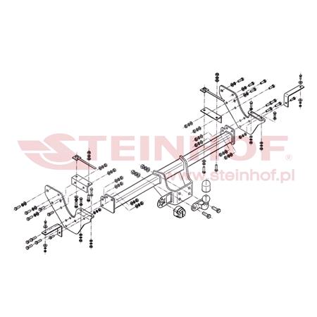 Steinhof Forged Towbar (fixed with 2 bolts) for Isuzu D MAX, 2012 Onwards