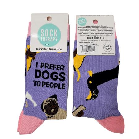 I Prefer Dogs To People Socks   (Size: 4   7)