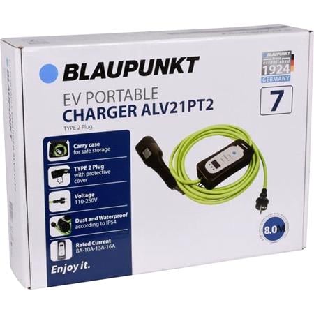 Blaupunkt Single Phased EV Portable Charger ALV21PT2   8 Meters