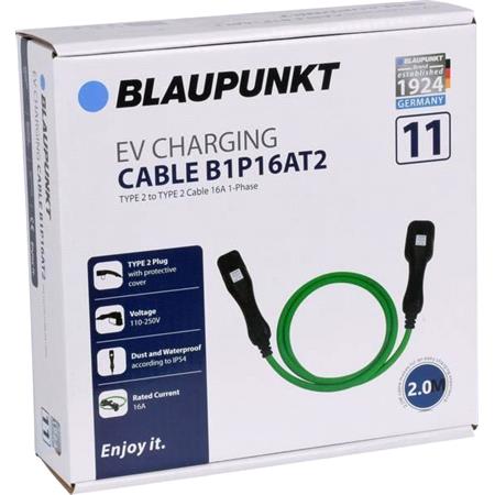 Blaupunkt EV 16A Type 2 Charging Cable B1P116AT2   2 Meters