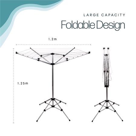 Streetwize 4 Arm Rotary Clothes Airer with Pegs