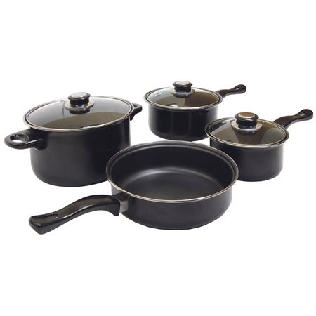 7 Piece Camping Cookware Pot & Pan Set