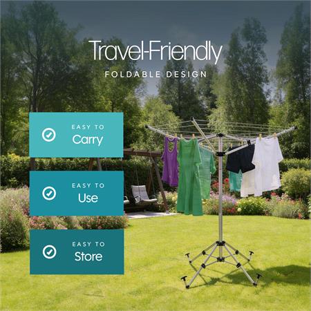 Streetwize 4 Arm Rotary Clothes Airer with Pegs