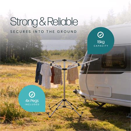 Streetwize 4 Arm Rotary Clothes Airer with Pegs